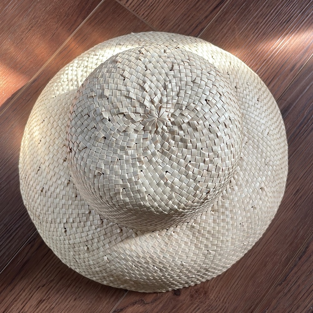 Neutral Straw Sun Hat - Women's Beach Hat - Picture 6 of 7